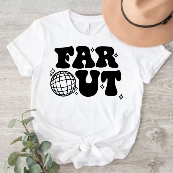 Disco Ball Shirt | Retro Tee | Far Out Shirt | Cute Disco Shirt | Vintage Tee - Picture 1 of 1
